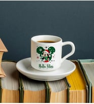 Mickey Mouse & Yılbaşı & Mutlu Yıllar Tasarımlı Türk Kahvesi Fincanı
