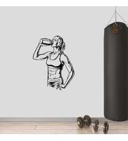 Azimli, Hırslı Sporcu, Fitness Dekoratif Duvar Sticker, Çıkartma, Etiket