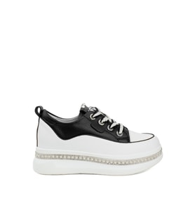 Guja 24K308-1 Kadın Hakiki Deri Kalın Taban Sneaker Siyah