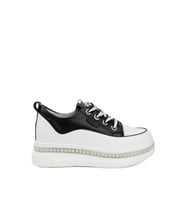 Guja 24K308-1 Kadın Hakiki Deri Kalın Taban Sneaker Siyah