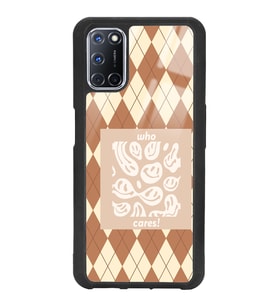Oppo A72 Uyumlu Ekose Smile Tasarımlı Glossy Telefon Kılıfı