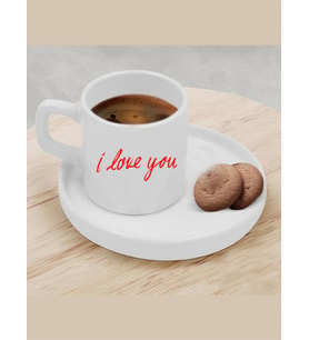 Türk Kahvesi Fincanı I Love You Fincanı