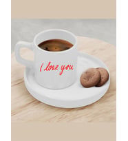 Türk Kahvesi Fincanı I Love You Fincanı