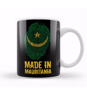 Mauritania Heritage Mauritanian Roots Barcode Kupa Bardak Porselen