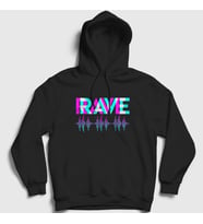 Presmono Unisex Siyah Rave Synthesizer Techno Music Kapüşonlu Sweatshirt 544877tt