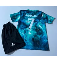 Cristiano Ronaldo Cr7 Özel Tasarım Dalgalı Çocuk Forması 2Lİ SET