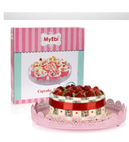 Metal Cupcake Standı Pembe Kek Standı
