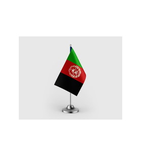 Afganistan Tekli Saten Masa Bayrağı Seti