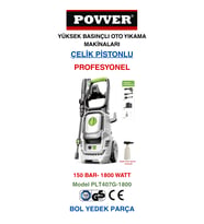 Povver PROFESYONEL İNDÜKSİYON MOTORLU Yüksek Basınçlı Yıkama Makinası (1800 W - 150 Bar)