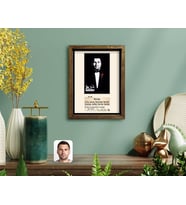BK Gift Kişiye Özel Godfather Baba Tasarımlı Doğal Masif Ahşap Çerçeveli Tablo-5