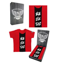 Bjk Tsrt 021 Beşiktaş Orijinal Kırmızı Bebek T-Shirt Hediyelik Ahşap Kutulu (Kırmızı)