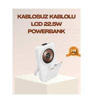 Manyetik Kablosuz Powerbank 22.5W Hızlı Şarj LCD Ekranlı