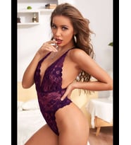 Fantezia Night Kadın Kırmızı Dantel Sırtı Ip Detaylı Babydoll