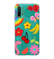 PrintiFy Xiaomi Poco M3 ile Uyumlu 1mm Slim Fit Water Color 5 Baskılı Şeffaf  Kılıf