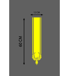 Oto Kaput Şerit Sticker Kartal Tasarımlı Sarı 12*60 Cm