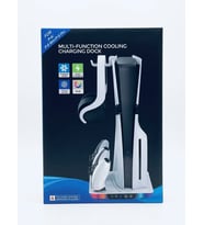 PS5 / PS5 Slim / PS5 Pro Uyumlu Çok Fonksiyonlu Soğutucu Stant - Çift Kol Şarj İstasyonu ve RGB Işık