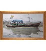 ALTIN ÇERÇEVELİ PASPARTULU TABLO CR123