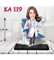 Kişiye Özel Ahşap Biblo - Sağlıkçı Kadın Karikatür Biblo - Doktor Biblo 11