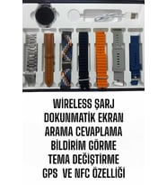 Akıllı Saat 7 Kordonlu Yeni Nesil Arama Cevaplayan Çok Fonksiyonlu