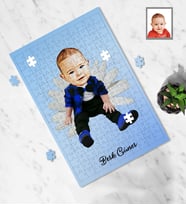 Kişiye Özel Erkek Bebek Karikatürlü A3 130 Parça Puzzle Model-2