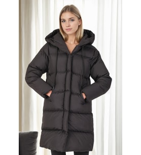 Dewberry Kadın %100 Polyester Kaban Siyah Z6687 Günlük Dış Giyim, Kazak ve Gömlek Kombini, Seyahat Gardırobu
