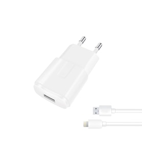 Lightning Şarj Seti 2A 10W iPhone Şarj Adaptörü ve Lightning Kablo (Beyaz)