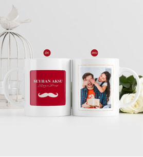 BK Gift Kişiye Özel Babalar Günü Hediyesi Fotoğraflı Kupa Bardak-56 (Beyaz)