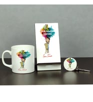 Görsel Sanatlar Öğretmeni Üçlü Set (Kupa + Telefon Standı + Anahtarlık)