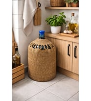 Wicker Rustic Hasır Damacana Kılıfı, Damacana Aksesuarı (Bej-Bej)