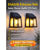 2’li Solar Duvar Aplik Güneş Enerjili IP44 Su Geçirmez Sensörlü Bahçe Balkon Lambası Kolay Kurulum