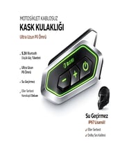 IPX8 Su Geçirmez BT5.3 RGB Işıklı Motosiklet Kask Kulaklığı – İnterkom