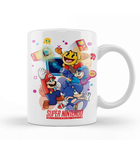 Süper Mario Smash Super Nntendo Kupa Bardak Porselen
