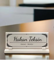 Kişiye Özel Genel Müdür  Temalı Masaüstü Taş İsimlik