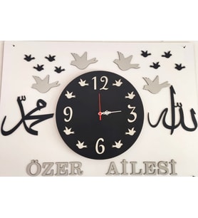 duvar saati kuşlu model kişiye özel