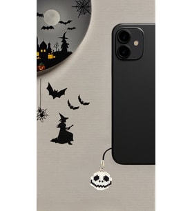 Miyuki Boncuk El Yapımı Kurukafa Telefon Çarmı - Charm Halloween Cadılar Bayramı (Çok Renkli)