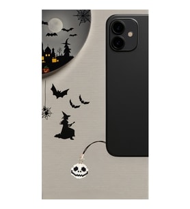 Miyuki Boncuk El Yapımı Kurukafa Telefon Çarmı - Charm Halloween Cadılar Bayramı
