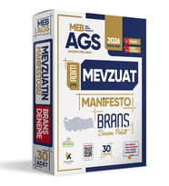 2026 MEB AGS 3 Adım MEVZUAT Manifesto Branş Deneme Paketi 30lu Fasikül Seti Özgün Dijital Çözümlü