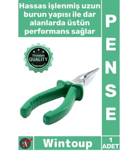 #Pense Ergonomik Profesyonel Dayanıklı Hassas El Aleti 6 İnç Şık Yeşil Saplı Kargaburun Pense 160 Mm