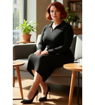 Kadın Polo Yaka Fitilli Bodycon Triko Midi Elbise Uzun Kollu Kış Günlük Şık Akrilik Tasarım
