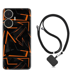 Realme C55 Kılıf Silikon Boyun Askılı İpli Desenli Silikon Zigzaglar 1651
