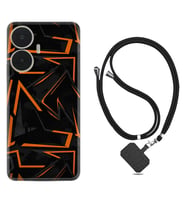 Realme C55 Kılıf Silikon Boyun Askılı İpli Desenli Silikon Zigzaglar 1651