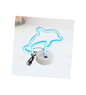 Neon Işık Gece Lambası  Neon Parti Dekoru için Dekoru Yunus Balığı Tasarıml