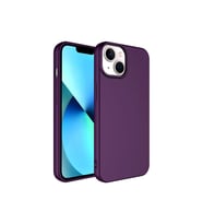 Apple iPhone 14 Uyumlu Kılıf Zore LSR Lansman Kapak (Koyu Mor)