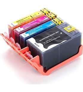 For Lexmark Hp C9309A Muadil Kartuş Seti Cmyk 4 Renk Sarı Kırmızı Mavi Siyah Takım 920Xl (Çok Renkli)