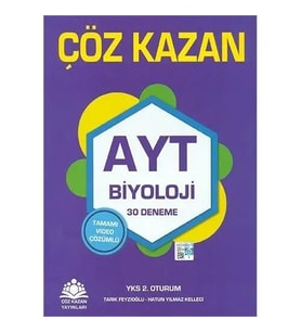 AYT Biyoloji Tamamı Video Çözümlü 30 Deneme Çöz Kazan Yayınları