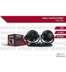Araç Içi Vantilatör Küçük Çift Başlı 24v 4 Inç tüm modeller (Gri)
