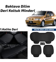 Fiat Palio 2002-2012 Arası Siyah Deri Oto Koltuk Minderi