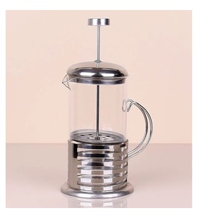 Çelik Kulplu Cam French Press - 350 ml
