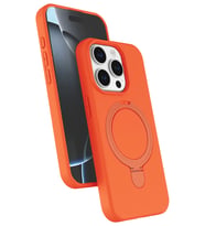 iPhone 14 Pro Max Regal Magsafe Standlı Kapak - Turuncu