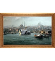 EV İŞYERİ OFİS İÇİN ALTIN ÇERÇEVELİ PASPARTULU TABLO VB295